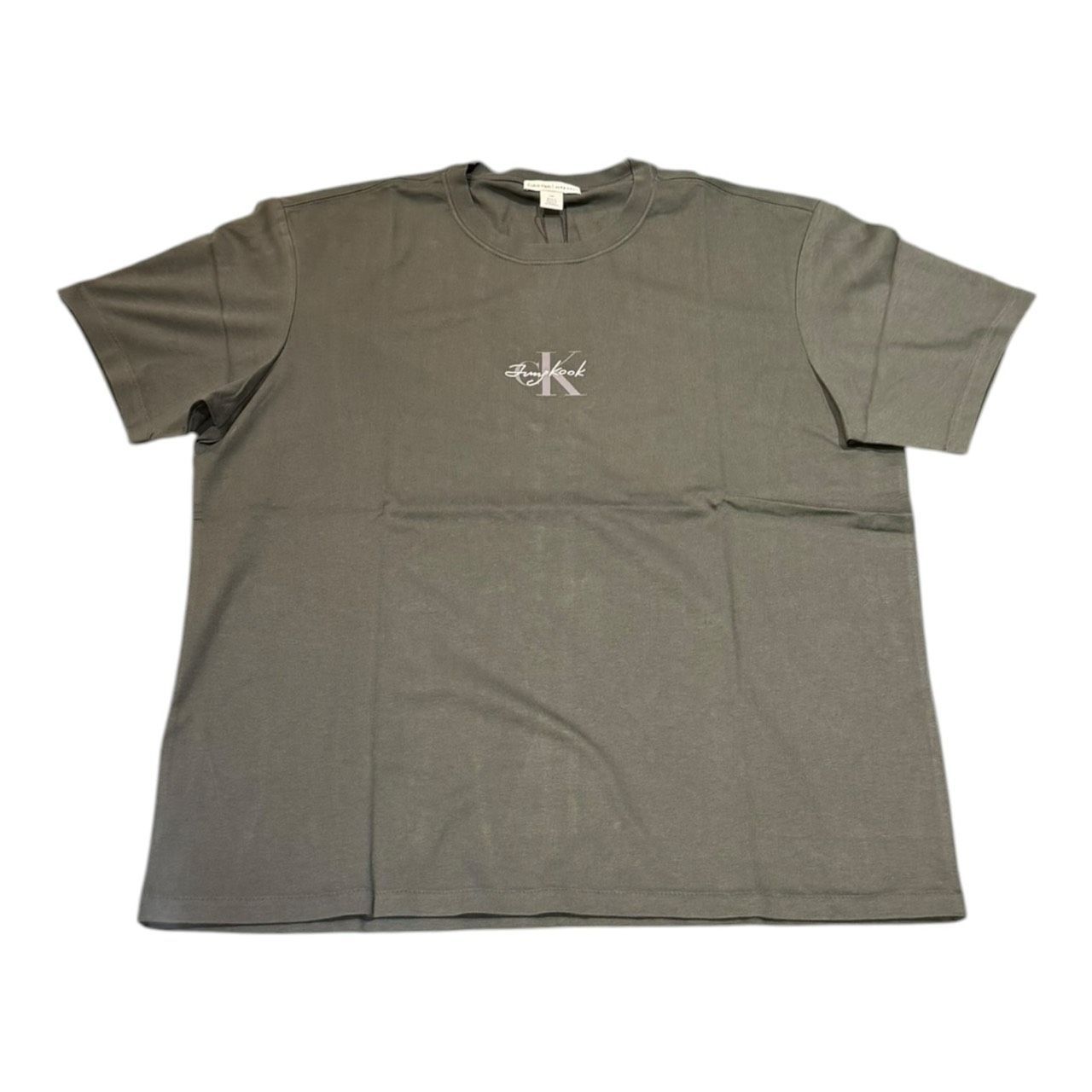 Jung Kook for Calvin Klein CKロゴ TEEシャツ Olive Black M