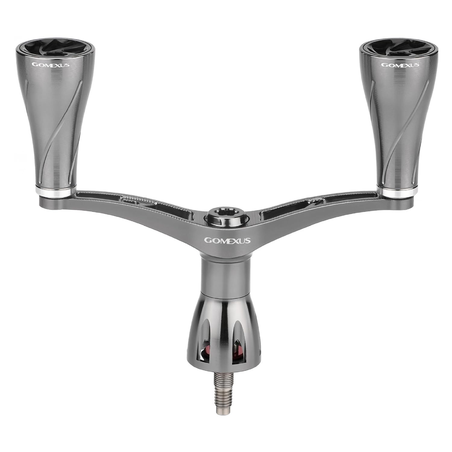 ゴメクサス CY82 リールハンドル シマノ (Shimano) スピニングリール対応 ステラ ナスキー ツインパワー 交換 82mm ダブルハンドルノブ付き イカ アジング エギング ライトゲーム 左右兼用