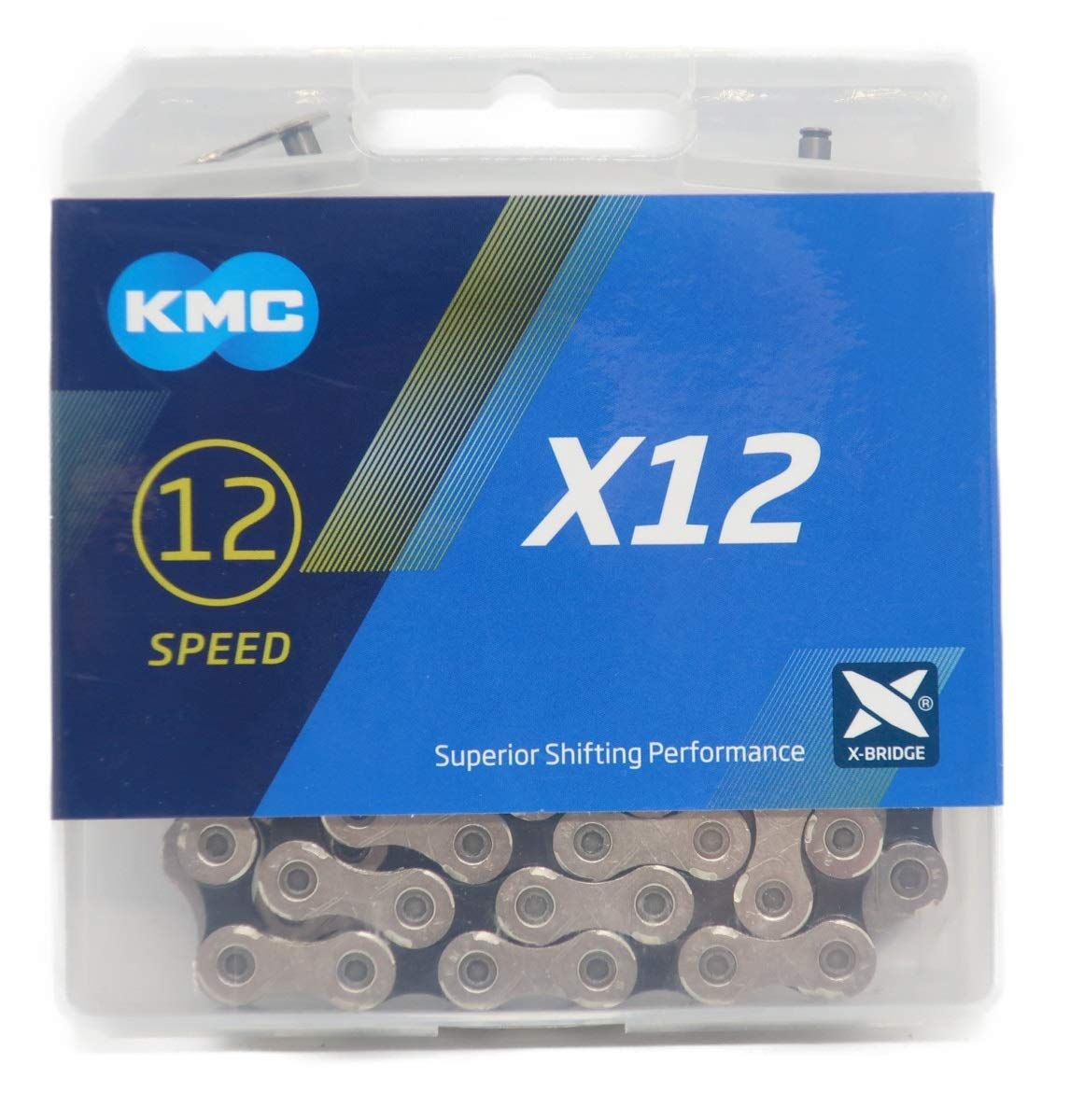 KMC X12 チェーン 12速/12S/12スピード/12speed 用 126Links (シルバー/ブラック) [並行輸入品]
