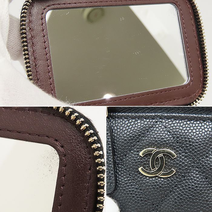 CHANEL ミニバニティ チェーン ショルダー バッグ AP2158 キャビア