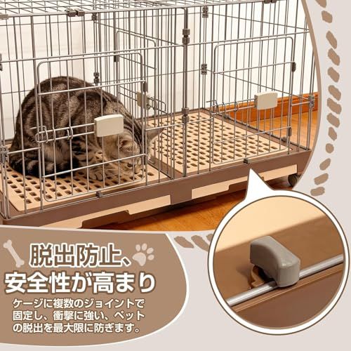 メルカリ最安値★ペットゲージ　ペットサークル　キャスター　トレー　室内外兼用 新品】「HAPET」犬ケージ ペットサークル 2匹同時用 仕切り ペット