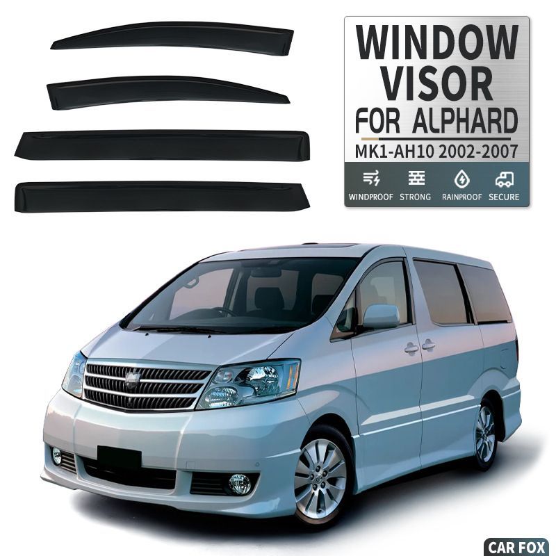 【送料込み】トヨタ アルファル 30系 / 40系 窓用 風切り音低減 雨漏り防止 高品質 スモーク ドアバイザー 外装パーツ 装着簡単 運転快適 耐UV 車種専用設計 未使用品 匿名配送