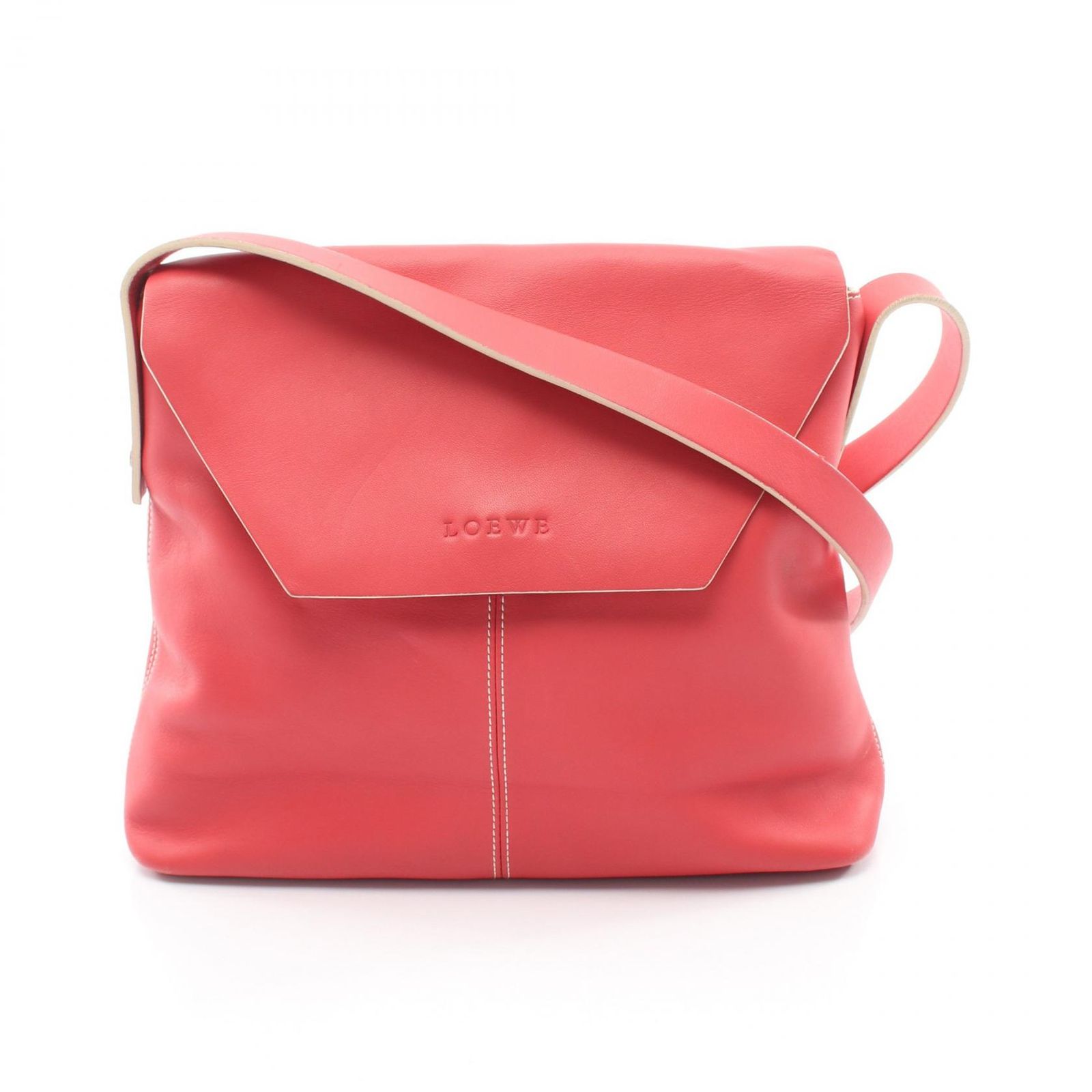 ロエベ LOEWE ショルダーバッグ ピンク レザー ショルダーバッグ レディース Used B