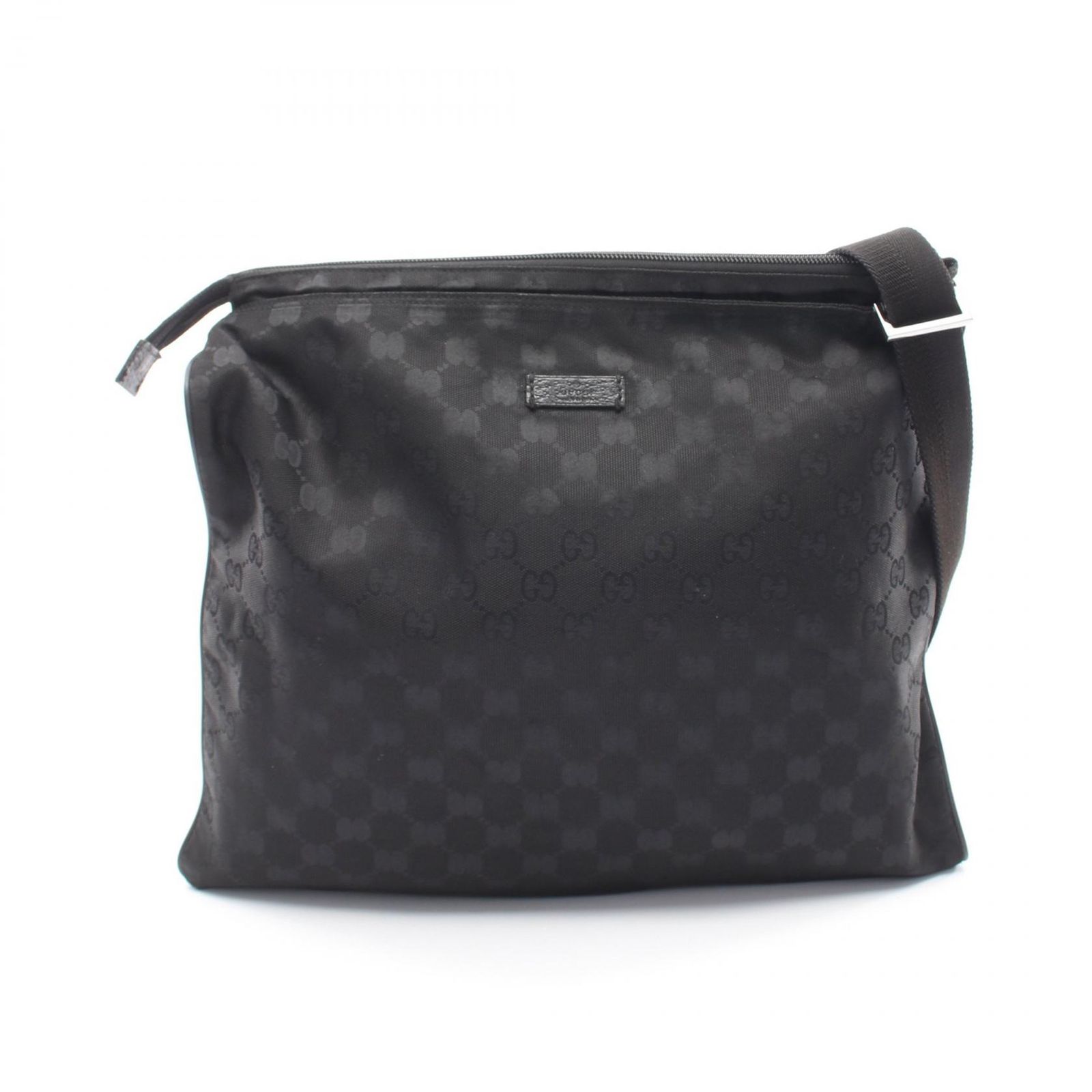 グッチ GUCCI ショルダーバッグ GG柄 132999 ブラック キャンバス レザー ショルダーバッグ レディース Used B