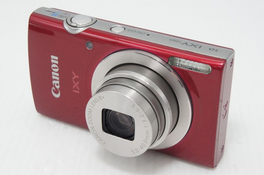 美品 Canon キヤノン IXY 180 コンパクトデジタルカメラ レッド
