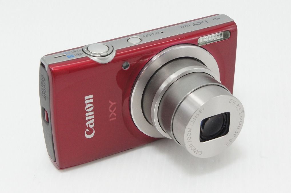 美品 Canon キヤノン IXY 180 コンパクトデジタルカメラ レッド