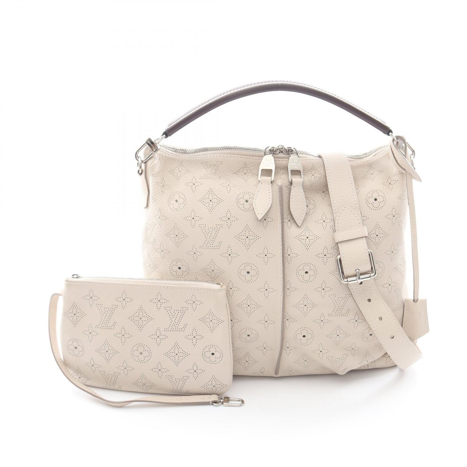 ルイ・ヴィトン LOUIS VUITTON ショルダーバッグ セレネPM マヒナ ブロン 2WAY M94275 サーブル レザー セレネPM レディース Used A