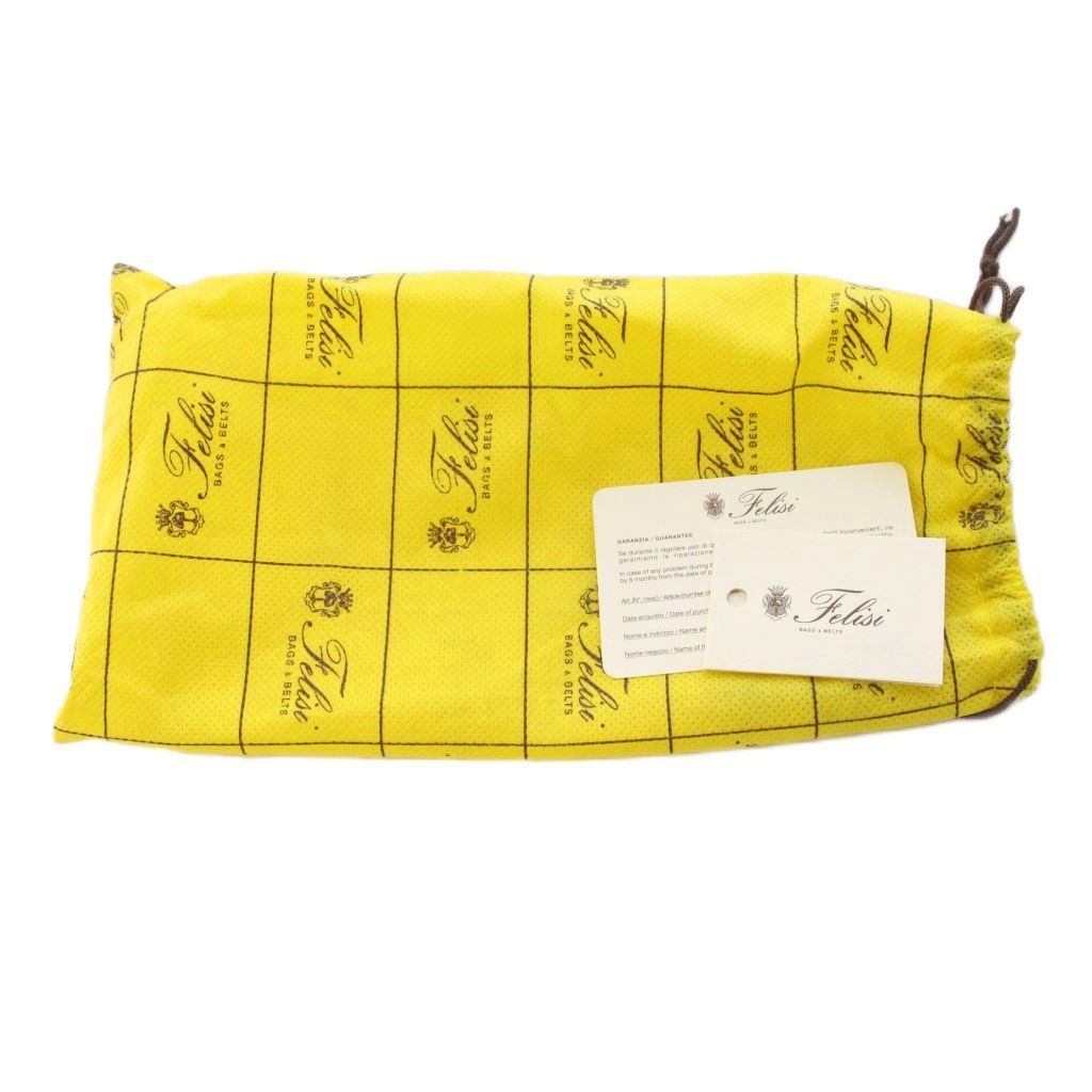 フェリージ Felisi 長財布 二つ折り レザー クロコ型押し 茶 /BM
