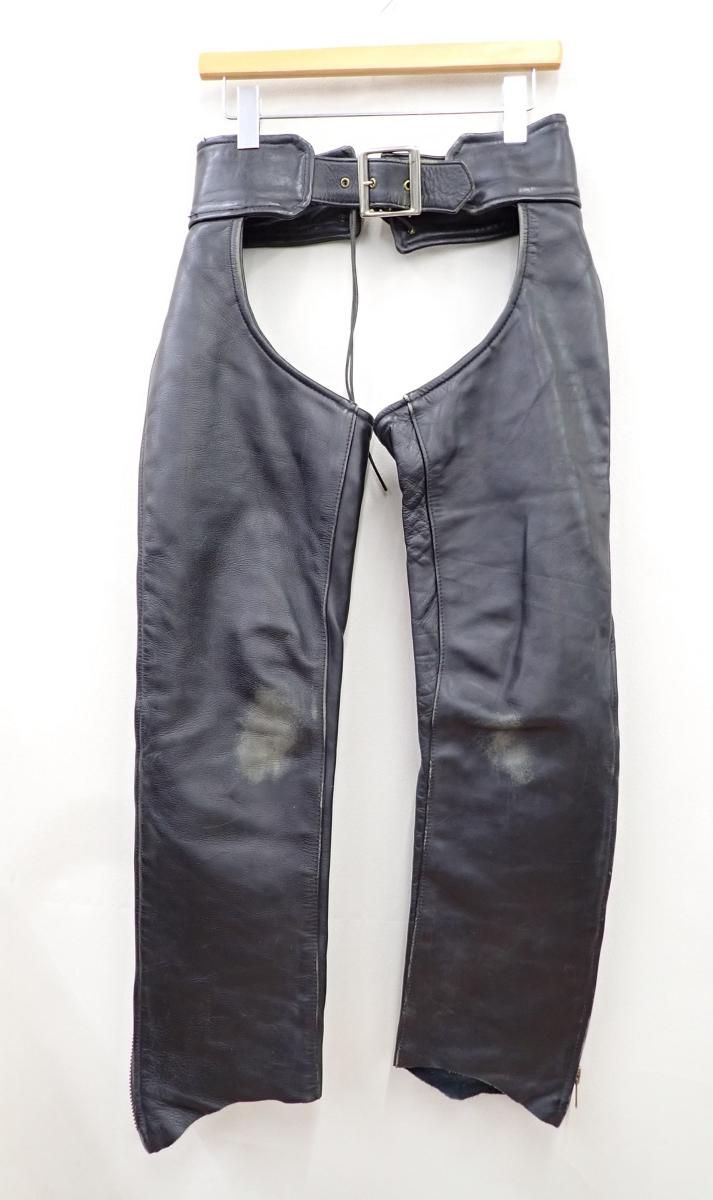 ★7445☆vanson バンソン LEATHER CHAPS レザー チャップス USA製 20