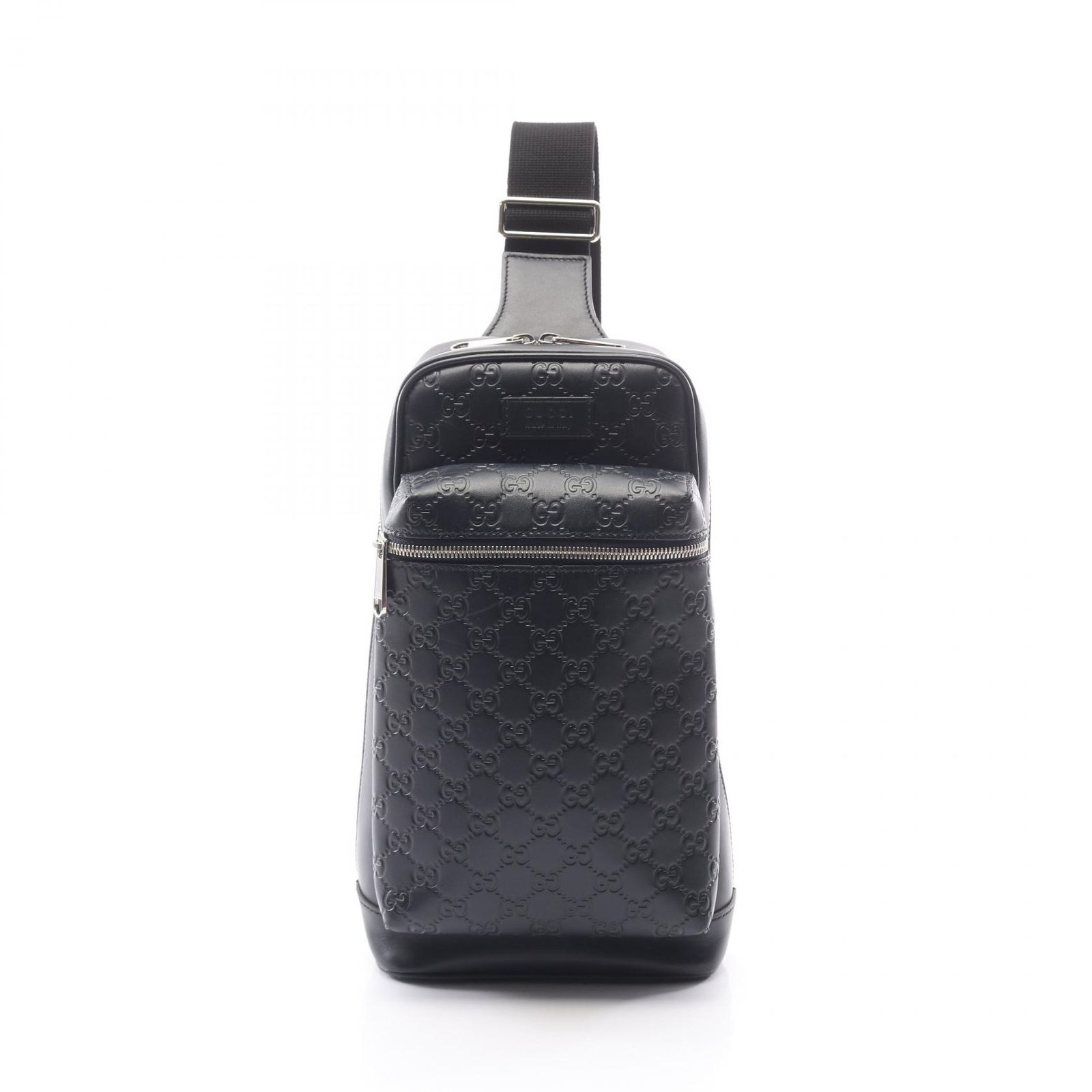 グッチ GUCCI ウエストバッグ ボディバッグ グッチシマ 450970 ネイビー レザー グッチシマ ボディバッグ メンズ Used A