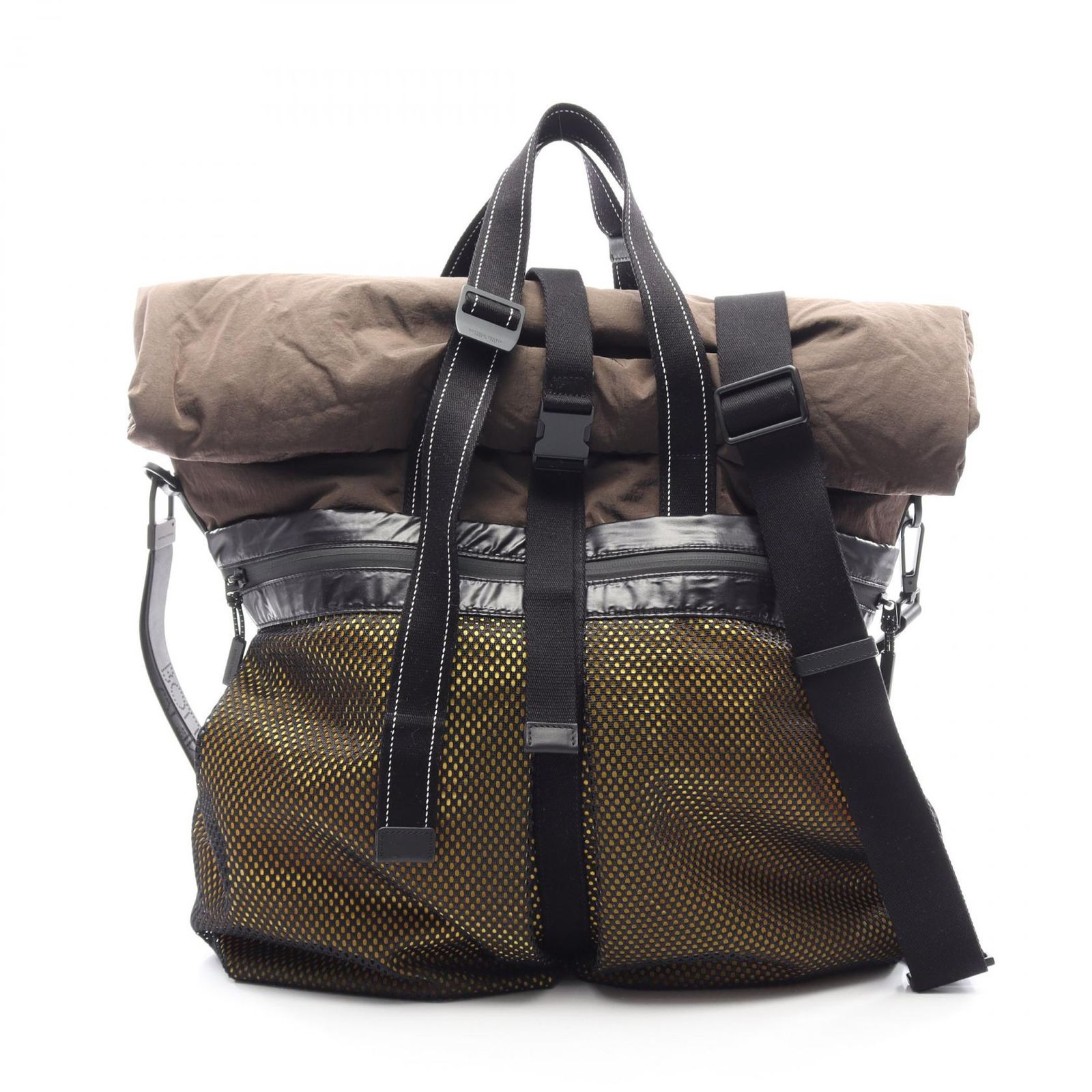 ボッテガヴェネタ BOTTEGA VENETA トートバッグ 2WAY 573062 ブラウン/ブラック ナイロン 2wayトートバッグ メンズ Used A