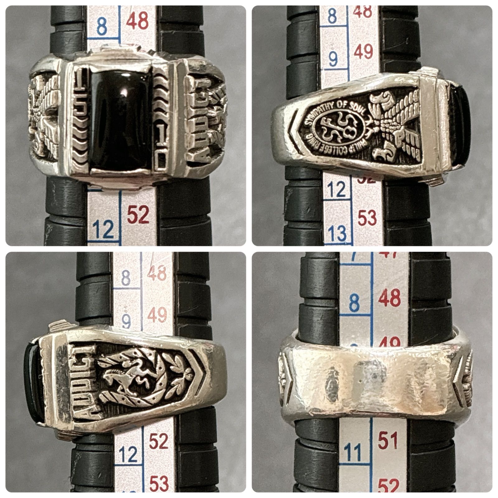 シンパシーオブソウル フィリップカレッジリング オニキス リング 10号