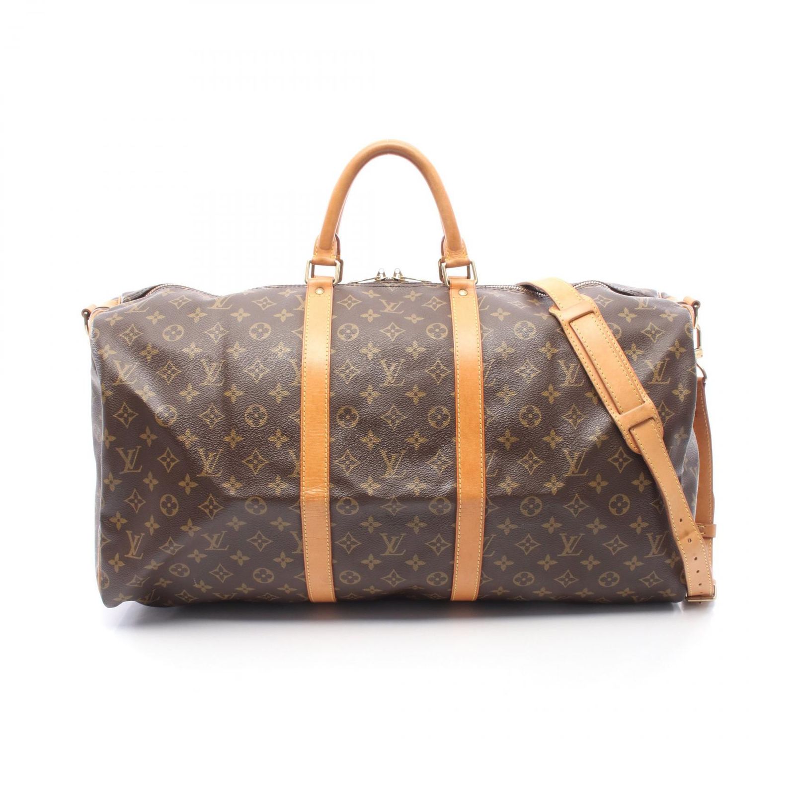ルイ・ヴィトン LOUIS VUITTON ボストンバッグ キーポル バンドリエール55 モノグラム 2WAY M41414 PVCコーティングキャンバス レザー キーポル・バンドリエール55
