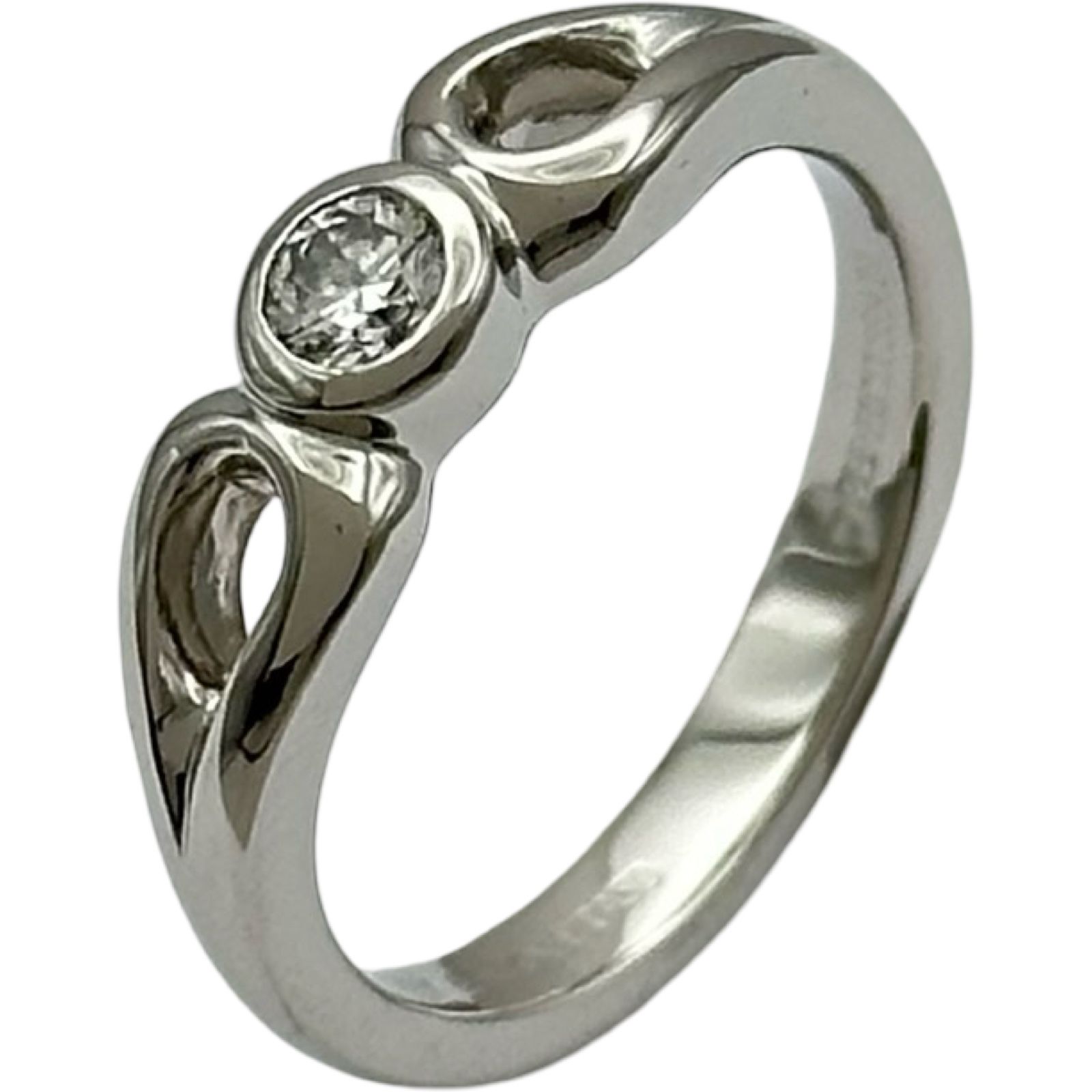 ティファニー TIFFANY&CO ダブルオープンティアドロップリング プラチナ Pt950 ダイヤモンド ジュエリー