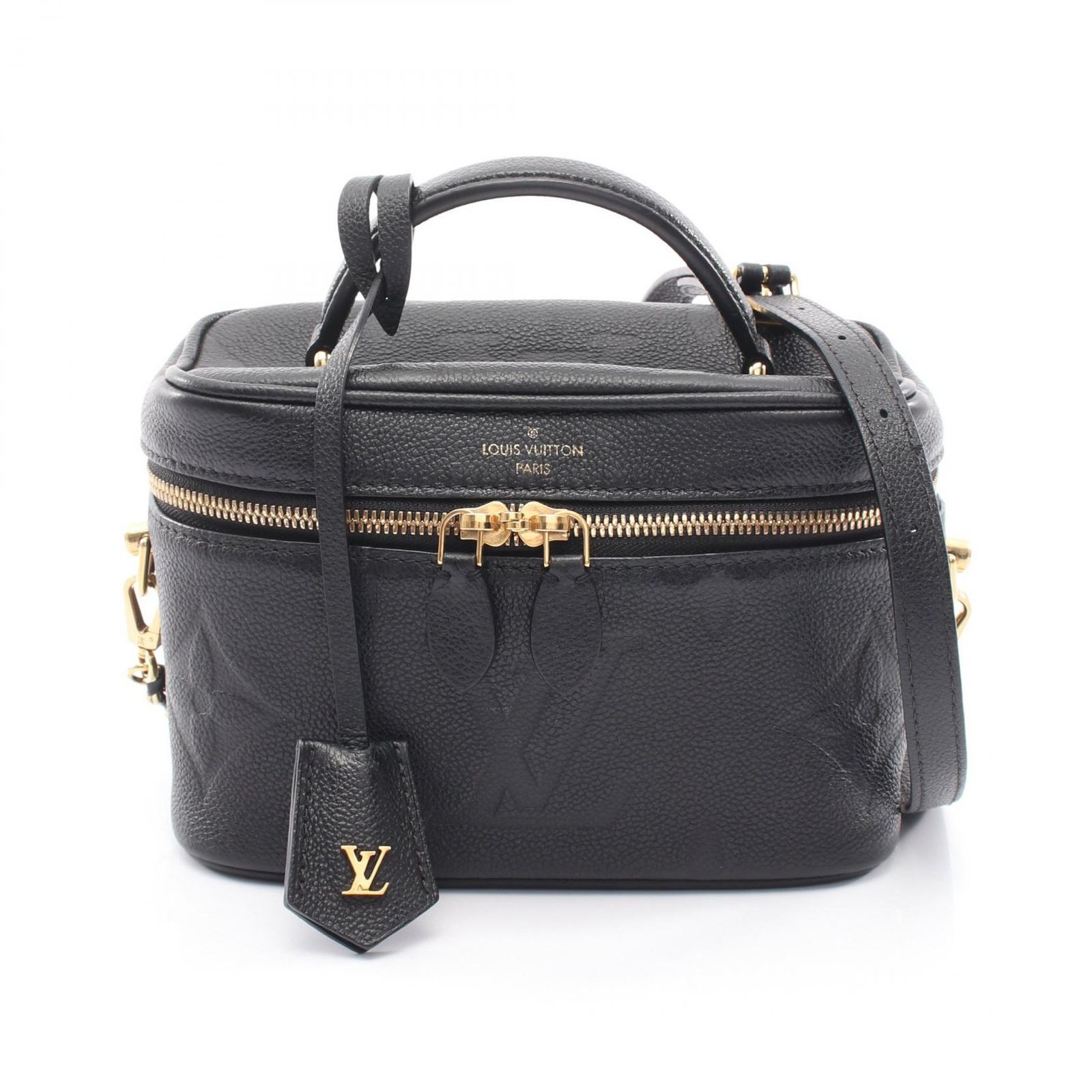 ルイ・ヴィトン LOUIS VUITTON ハンドバッグ ヴァニティPM モノグラムアンプラント ノワール 2WAY M45598 ノワール レザー バニティPM レディース Used B