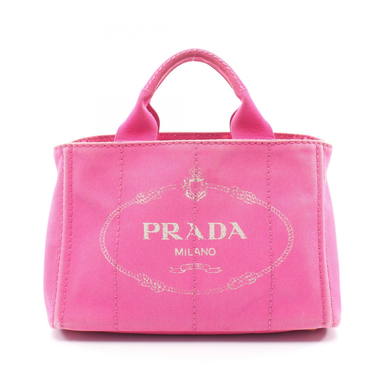 プラダ PRADA トートバッグ CANAPA カナパ ミニ BN2439 ピンク キャンバス カナパ トートバッグ レディース Used B