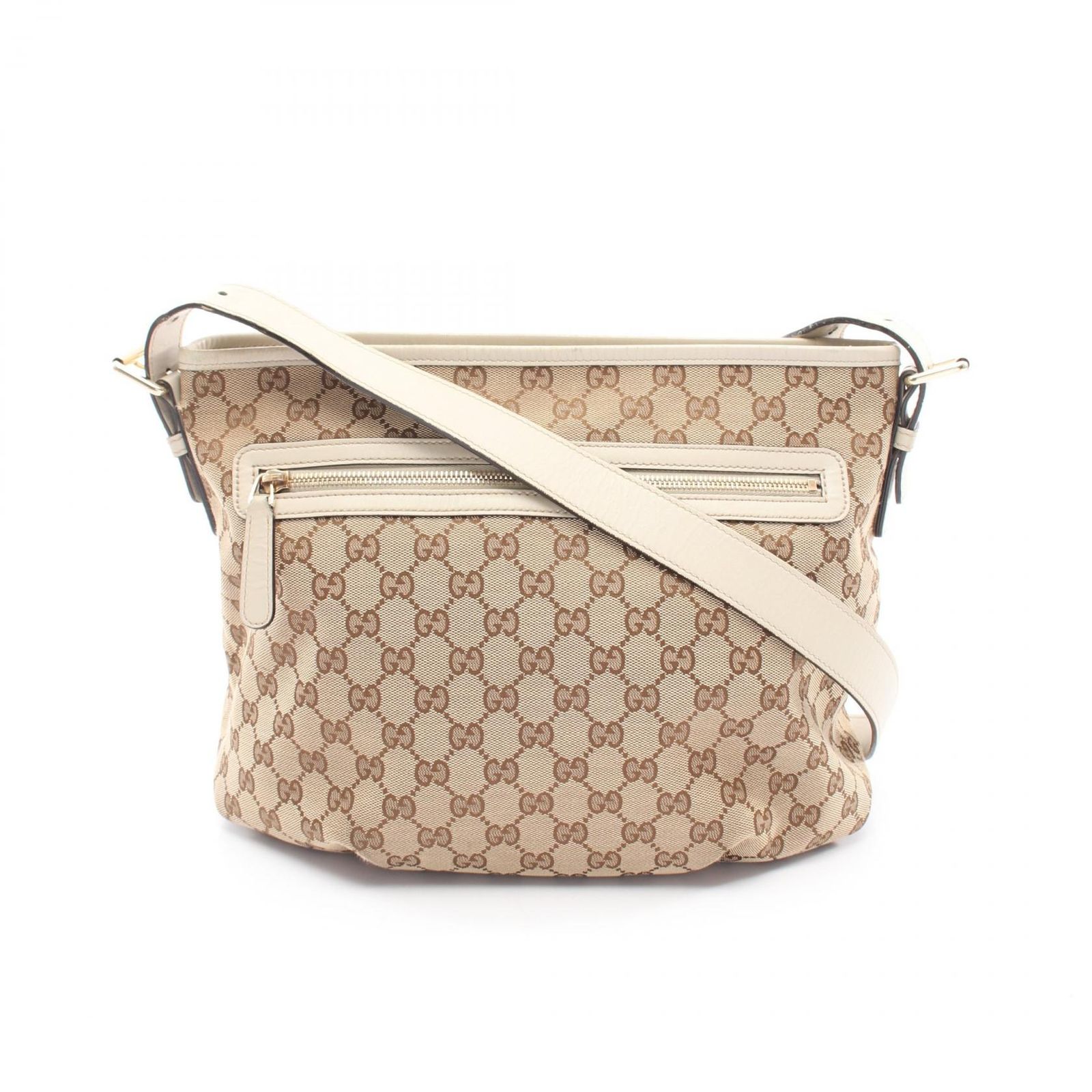グッチ GUCCI ショルダーバッグ GGキャンバス 388930 ベージュ キャンバス レザー ショルダーバッグ レディース Used B