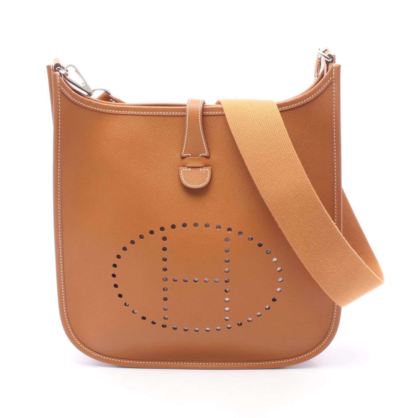 エルメス HERMES ショルダーバッグ エヴリン 2 ドゥ PM ゴールド レザー エヴリン2PM ゴールド レディース Used A