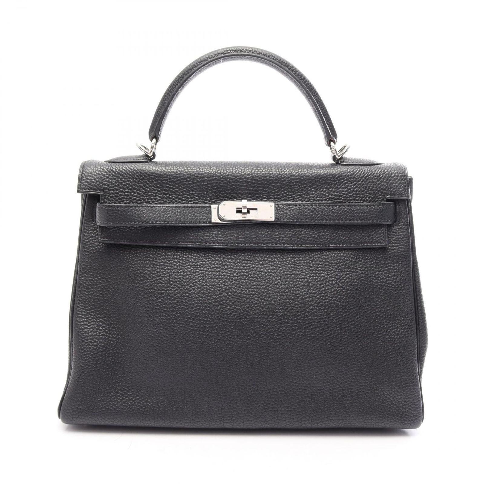 エルメス HERMES ハンドバッグ ケリー32 2WAY ブラック レザー ケリー32 ブラック レディース Used A