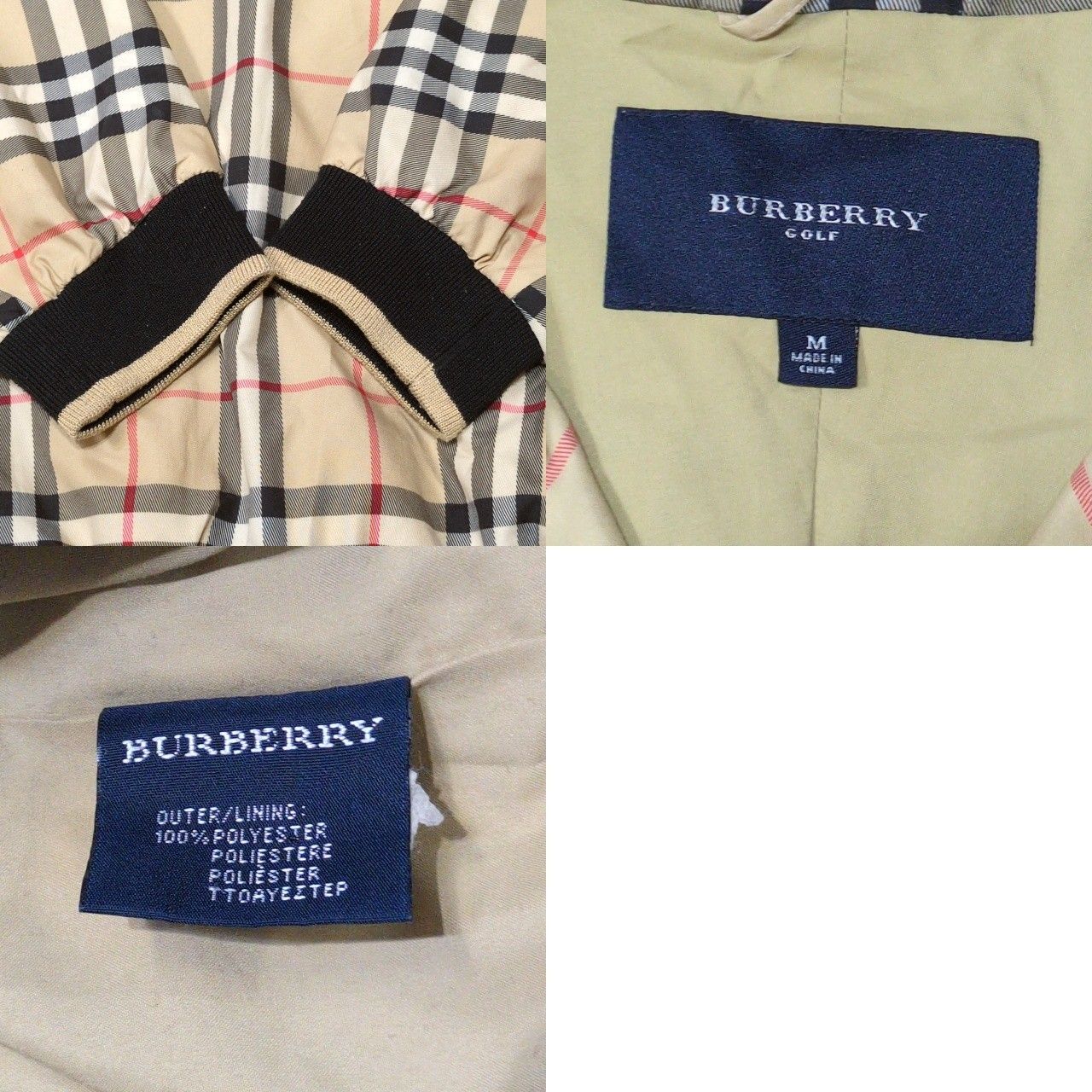 BURBERRY GOLF ノバチェック柄 ハーフジッププルオーバー ジャケット