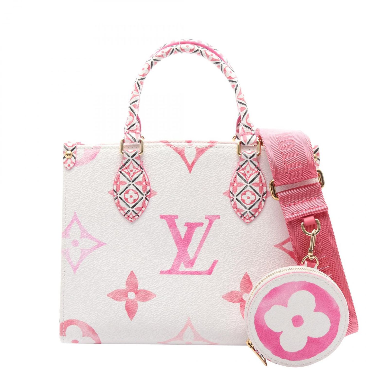 ルイ・ヴィトン LOUIS VUITTON ハンドバッグ オンザゴー PM LV バイザプール 2WAY M22976 PVCコーティングキャンバス オンザゴーPM レディース Used A
