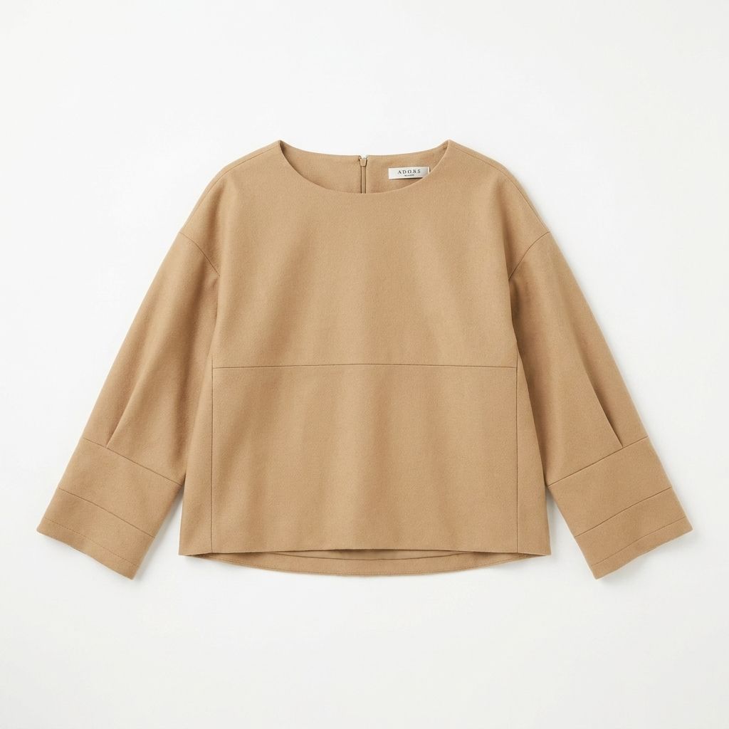 ADORE アドーア ウール ブラウス ベージュ 38サイズ バックボタン