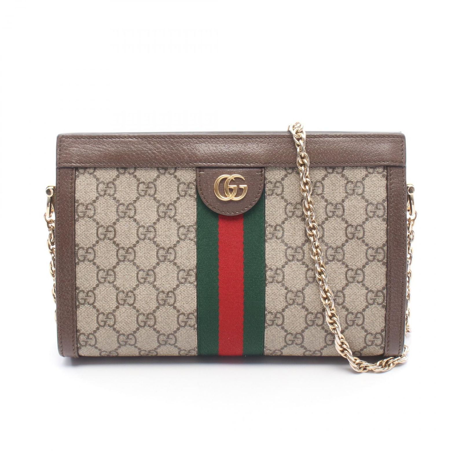 グッチ GUCCI ショルダーバッグ オフィディア スモール GGスプリーム 503877 ベージュ PVCコーティングキャンバス レザー オフィディア チェーンショルダー レディース