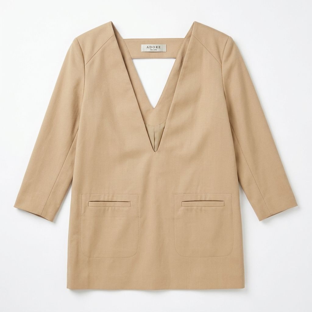 ADORE アドーア ウール100% キーネック トップス ベージュ 38