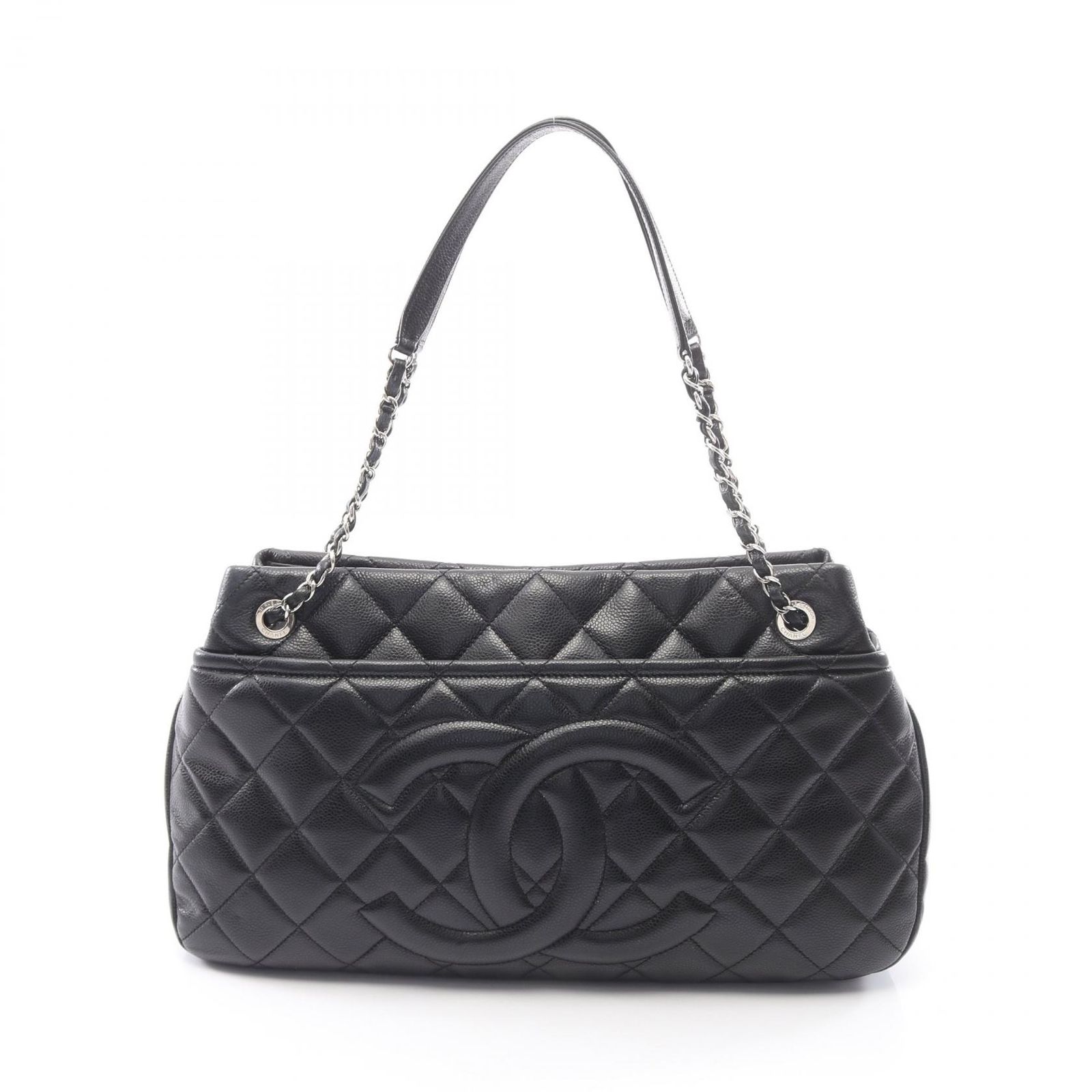 シャネル CHANEL トートバッグ マトラッセ A67292 ブラック キャビアスキン(グレインドカーフ) マトラッセ ココマーク チェーントート レディース Used A