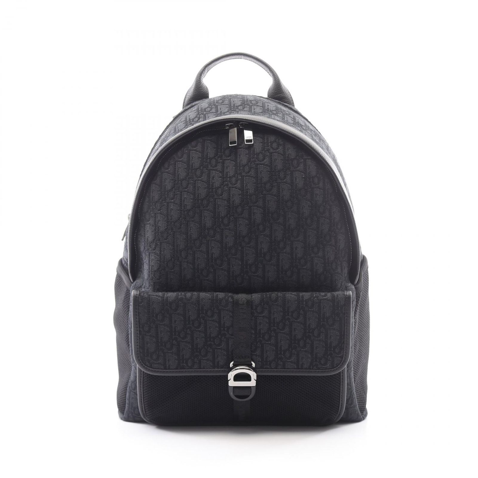 ディオール Dior リュックサック バックパック DIOR 8 オブリーク ブラック キャンバス レザー オブリーク DIOR 8 バックパック メンズ Used A