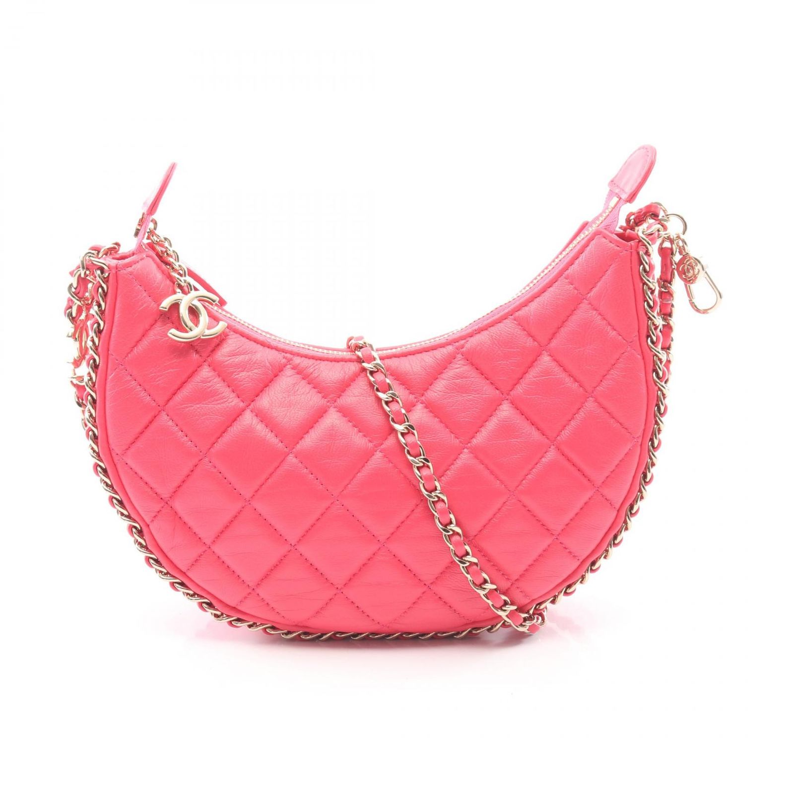 シャネル CHANEL ショルダーバッグ マトラッセ スモールホーボー AS3917 フューシャピンク ラムスキン（羊革） マトラッセ スモール ホーボー チェーンショルダー