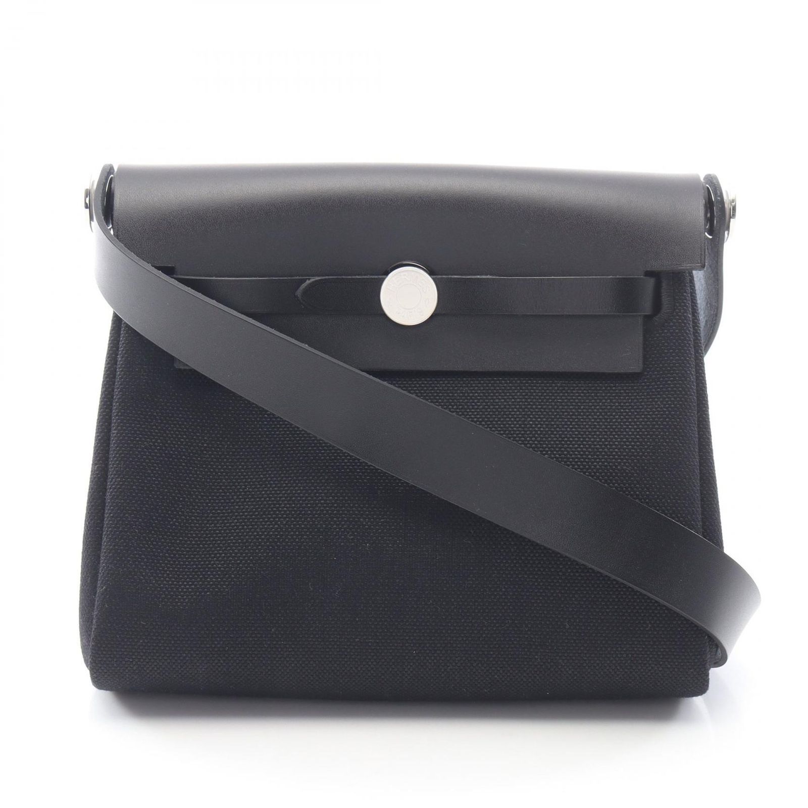 エルメス HERMES ショルダーバッグ エールバッグジップ ミニ ブラック キャンバス レザー エールバッグジップ ミニ ブラック レディース 未使用