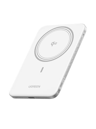 UGREEN Air マグネット式ワイヤレス充電 8.6mm超薄型 Qi2認証 15W急速充電 MagSafe対応 5000mAh 軽量 小型 携帯便利 USB-C PD 20W パススルー充電対応 iPhone 17 / 16 / 15 / aa5466ec