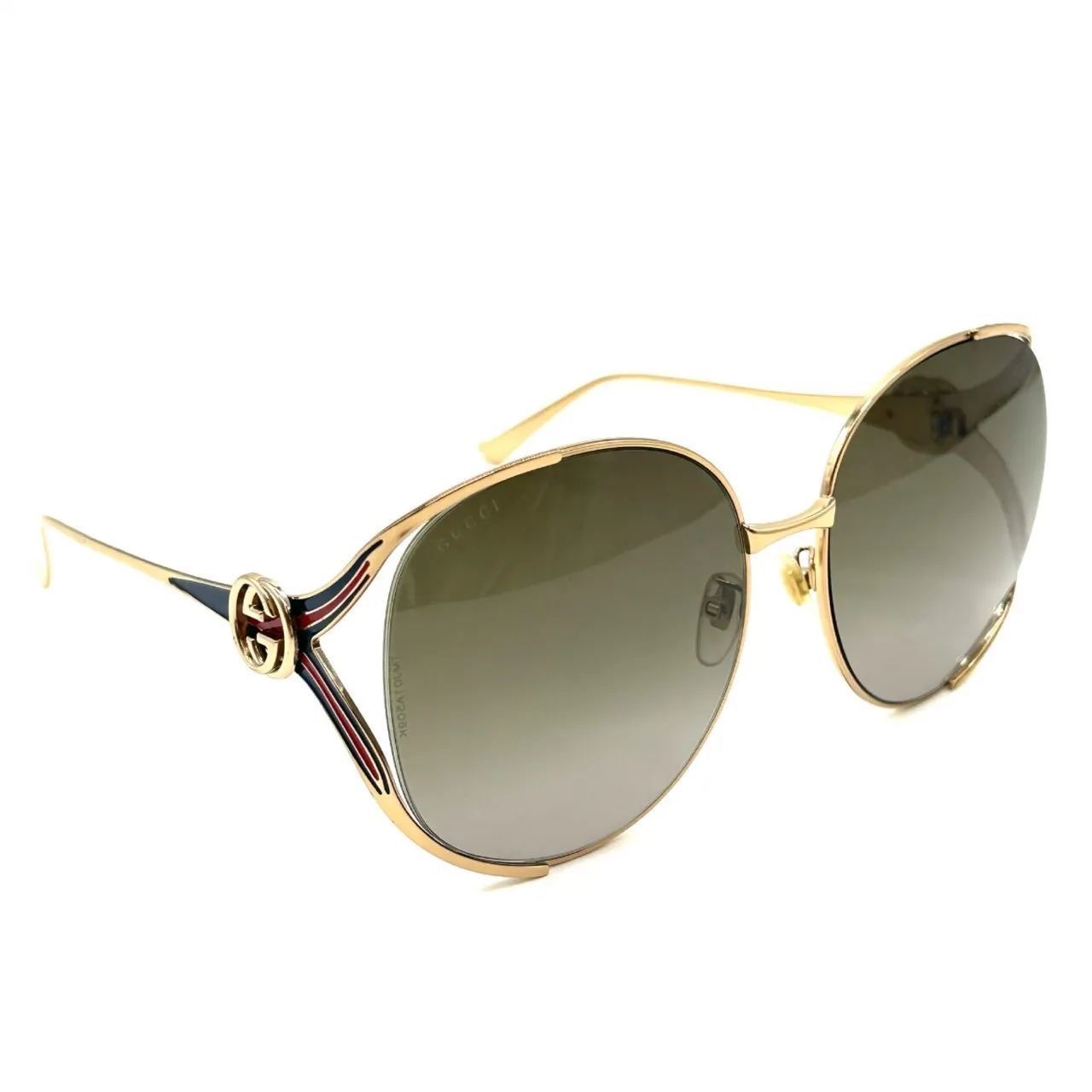 GUCCI グッチ サングラス GG0225S 63□17 130 ゴールド ブラウン インターロッキングG シェリー レディース ギフト プレゼント