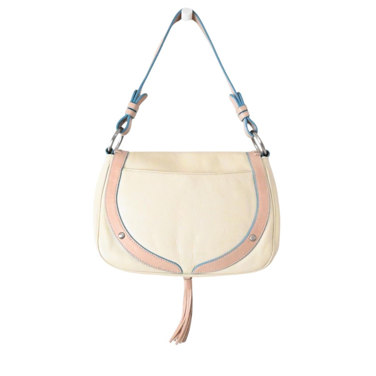 LOEWE ロエベ アナグラム フリンジ レザ― ワンショルダーバッグ 