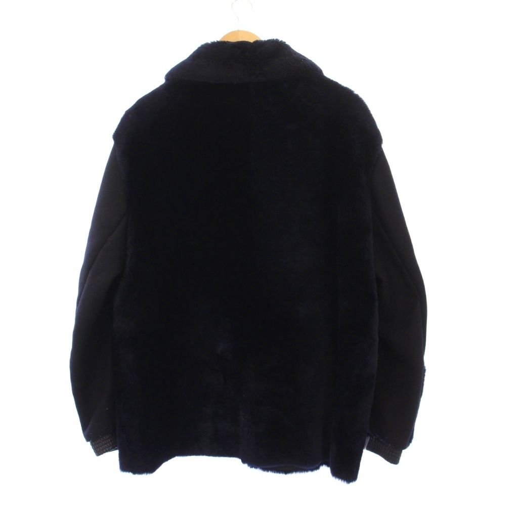 エトロ MONTONE BI ムートン切替ジャケット アウター XXL 黒 紺 エトロ ETRO GIUBBOTTO MONTONE BI ムートン切替ジャケット アウター