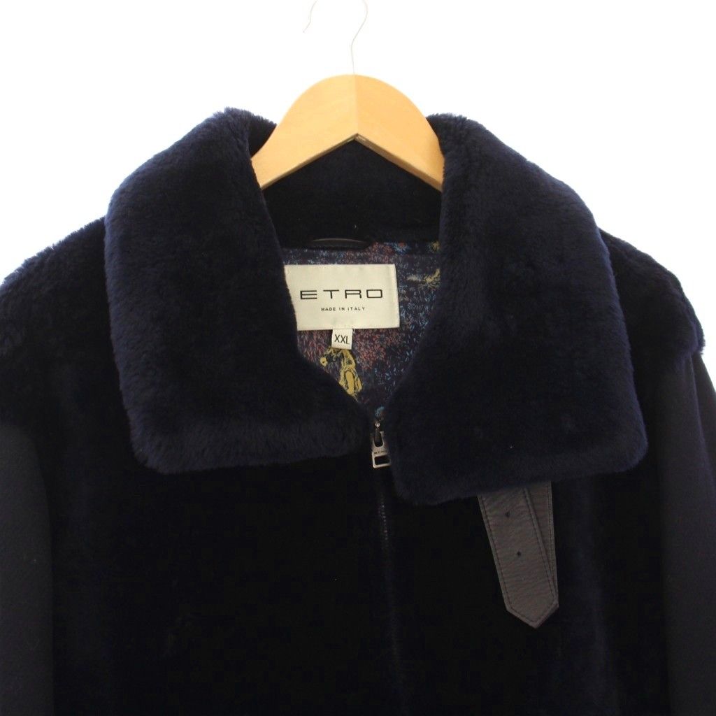 エトロ ETRO GIUBBOTTO MONTONE BI ムートン切替ジャケット アウター