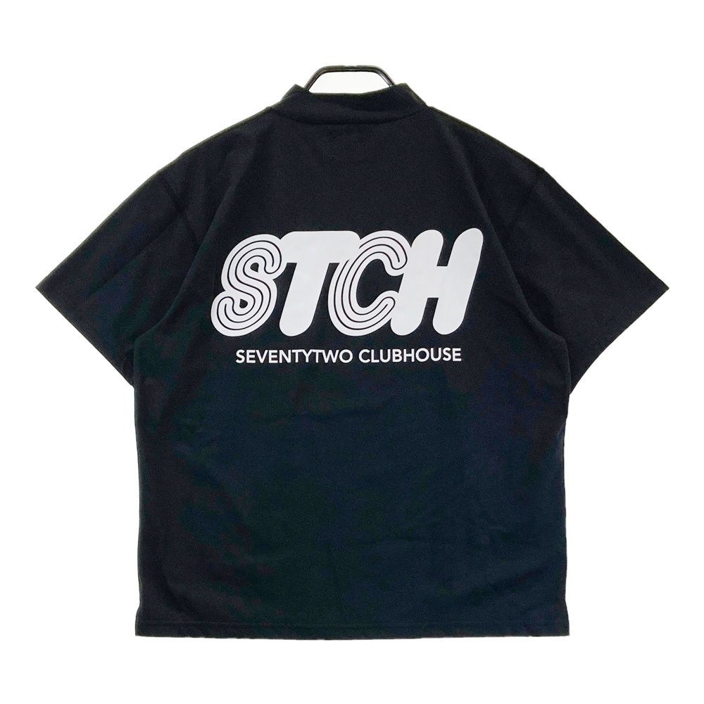 【STCH（Seventytwo Clubhouse）】半袖シャツ バックデザインTシャツ GOLF×STCH ANTIQUA antiqua（アンティカ） ブラック　M メンズウェア