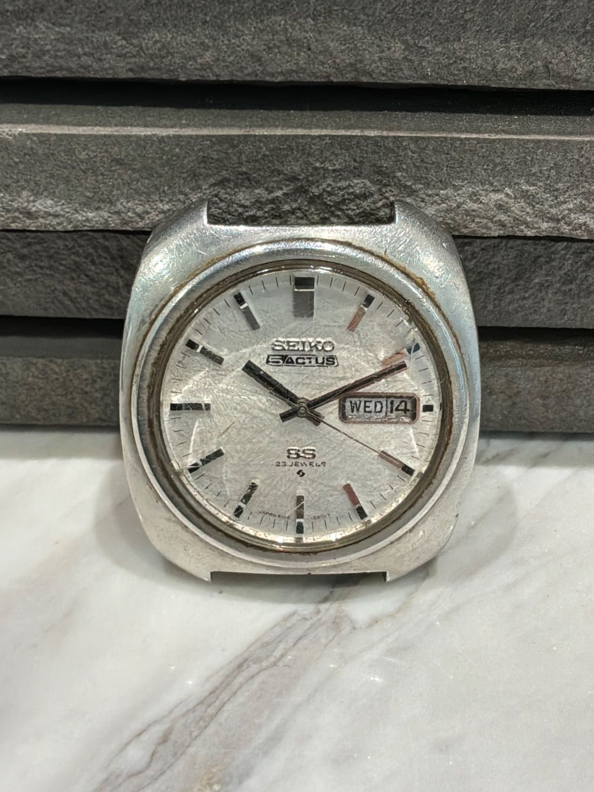 稼働品】SEIKO セイコー 5ACTUS アクタス SS 6106-8400 自動巻き 23石