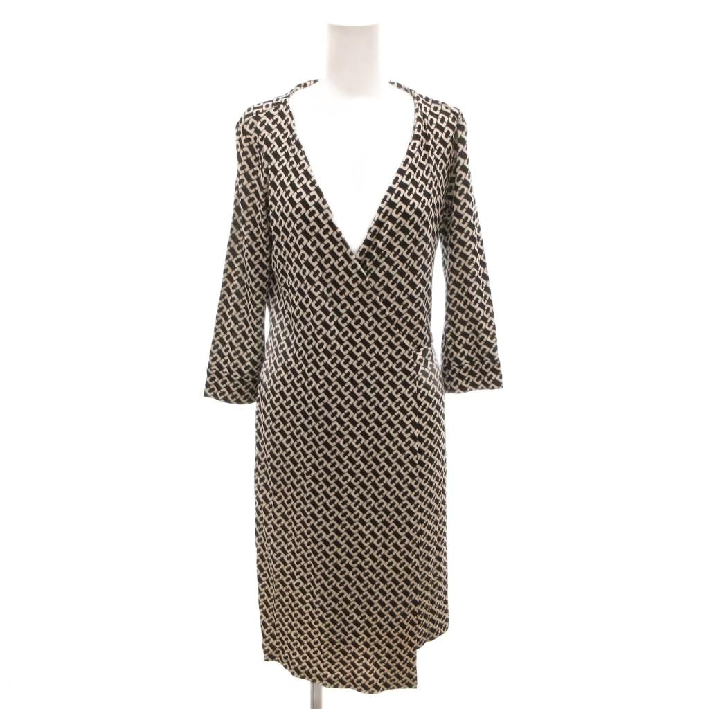 ダイアンフォンファステンバーグ　シルク100 カシュクール　ロングワンピース長袖 ダイアンフォンファステンバーグ DIANE von FURSTENBERG シルク100