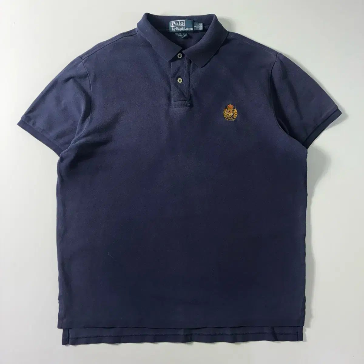 POLO RALPH LAUREN クレスト刺繍 ネイビー PK カラ Tシャツ