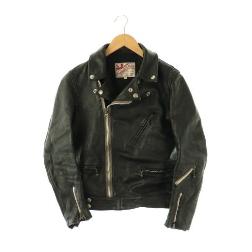 ふ*ご様 アディクトクローズサイクロンタイプ黒ブラック34 アディクトクローズ ADDICT CLOTHES カウレザー ダブル ライダース