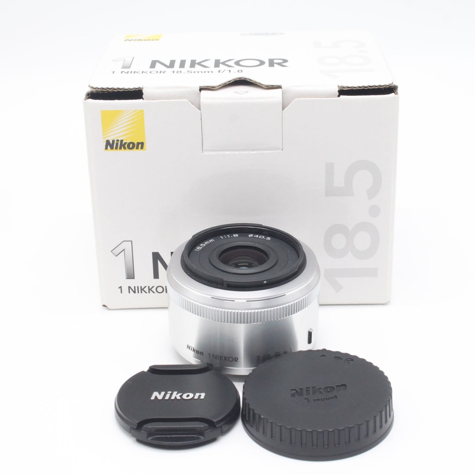 嬉しい本箱付き！■良品■ Nikon 1 NIKKOR 18.5mm f/1.8 シルバー