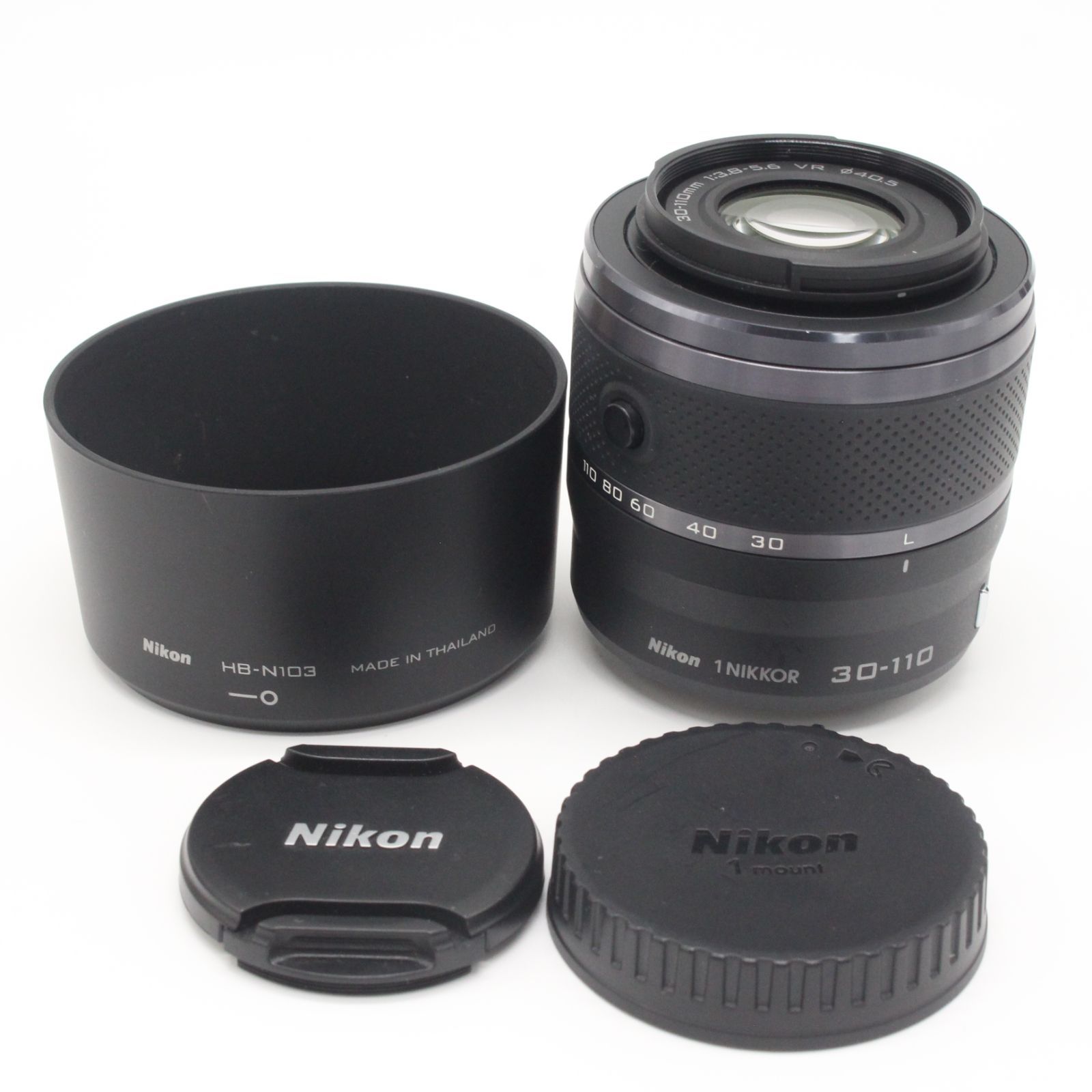 嬉しいフード付き！■極上品■ Nikon 1 NIKKOR VR 30-110mm f/3.8-5.6 ブラック