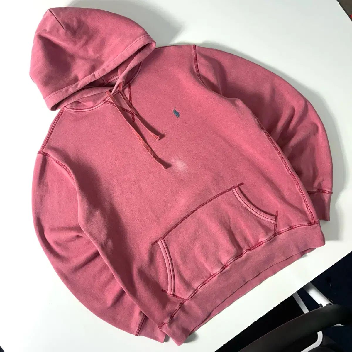 POLO RALPH LAUREN ポロラルフローレン 刺繍 コットン ピンク フードTシャツ