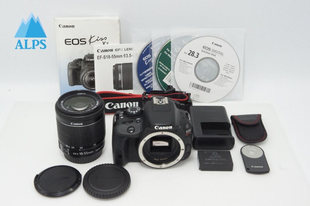 良品 Canon キヤノン EOS Kiss X7 ボディ + EF-S 18-55 IS STM レンズキット デジタル一眼レフカメラ 260514n