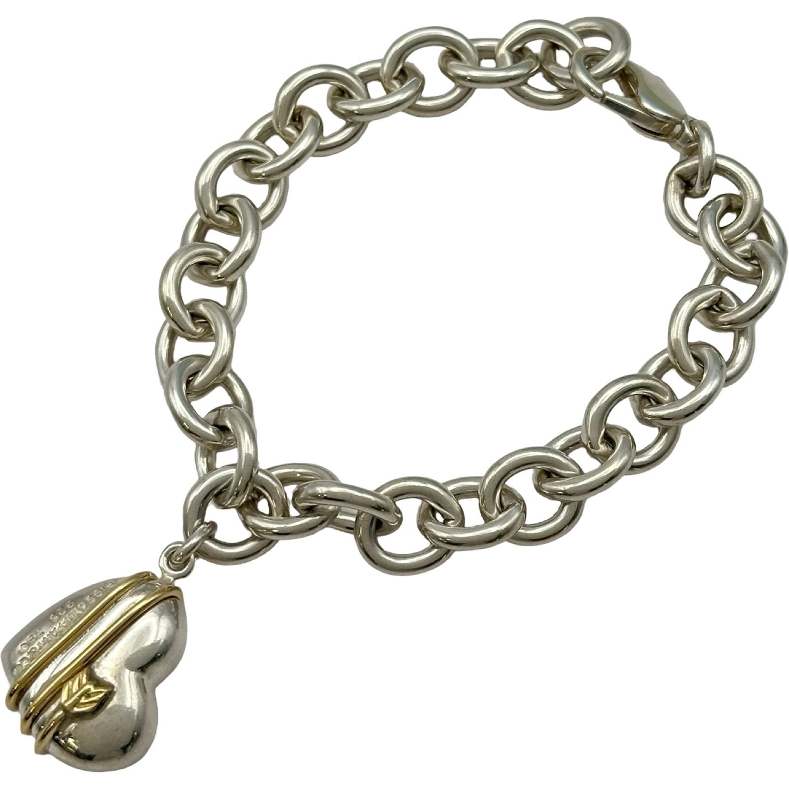 ティファニー TIFFANY＆CO ハートアンドアローコンビブレスレット シルバー/ゴールド 925/750 ジュエリー