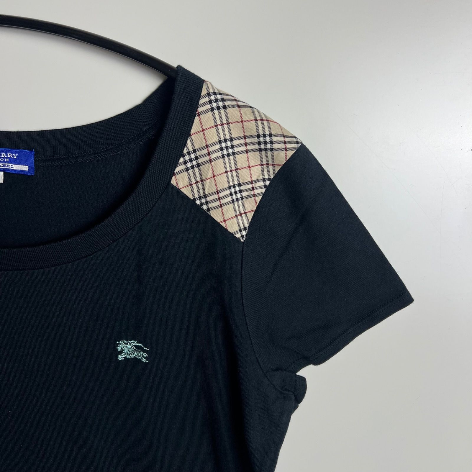 BURBERRY BLUE LABEL 00s y2k archive shoulder NOVA Tee 38 M