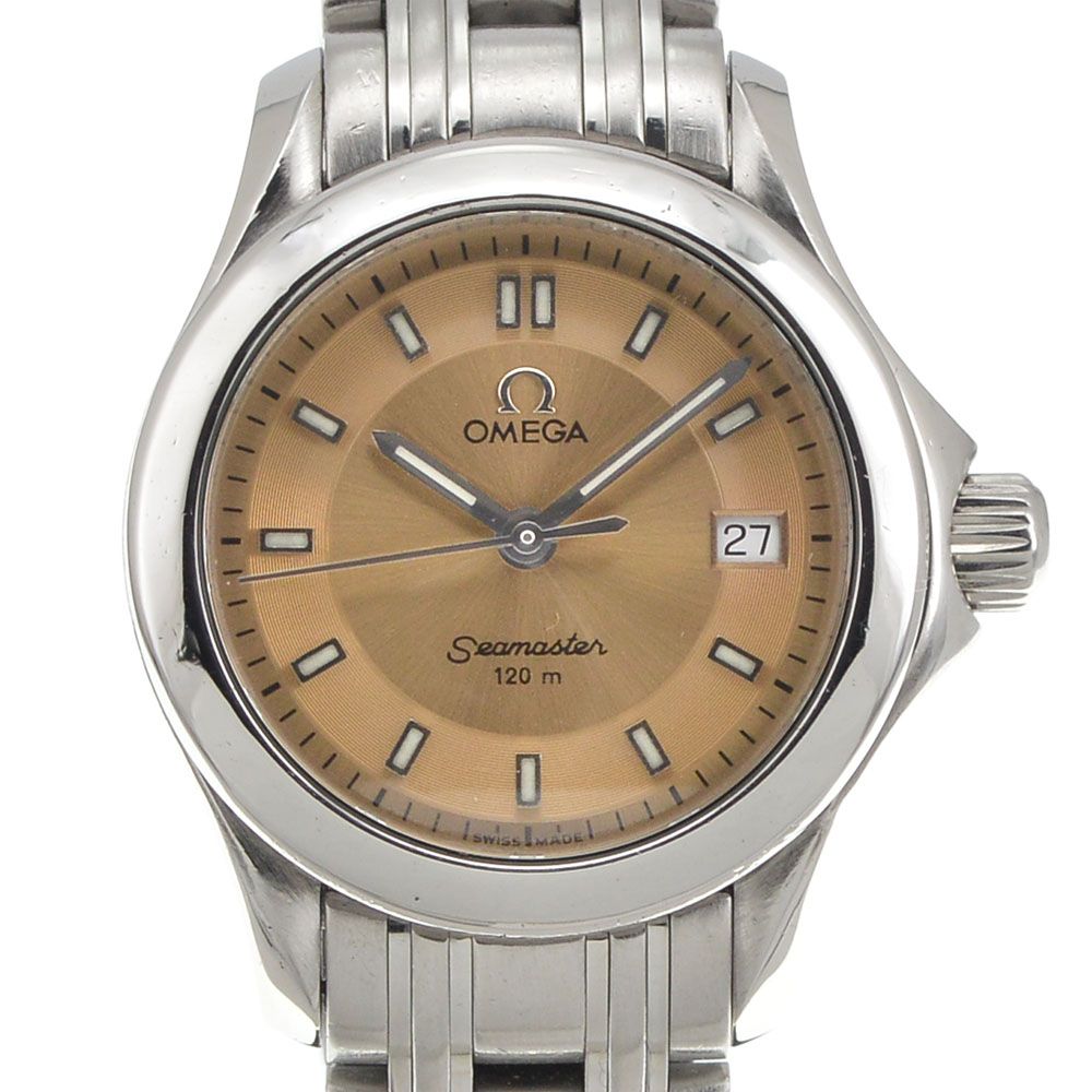 値下 オメガ OMEGA 2581.62 シーマスター 120M デイト クォーツ レディース 良品 J#144936