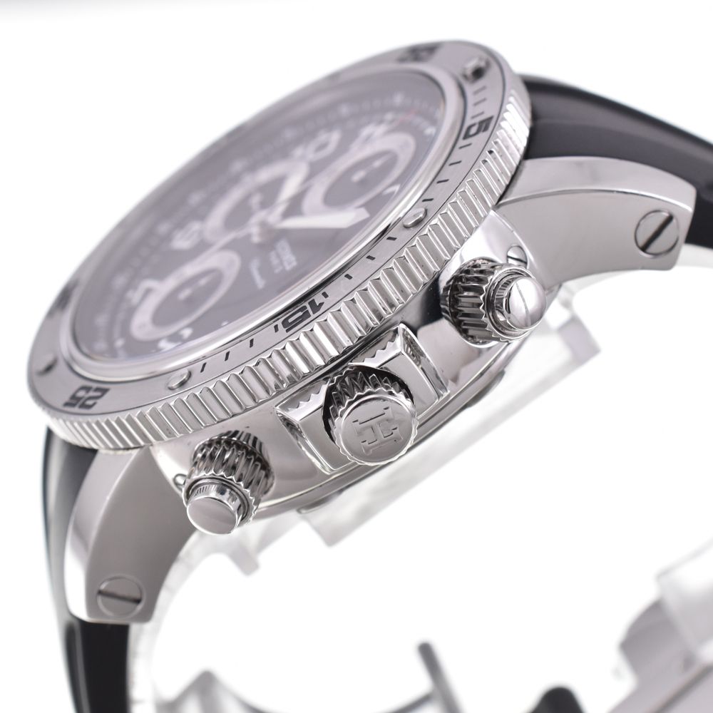 値下 エルメス HERMES CP2.910 クリッパー ダイバー クロノグラフ デイト 自動巻き メンズ 良品 J#144996